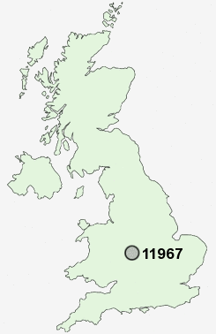 11967 Postcode map