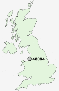 48084 Postcode map