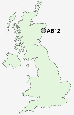 AB12 Postcode map