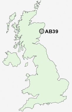 AB39 Postcode map