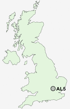 AL5 Postcode map