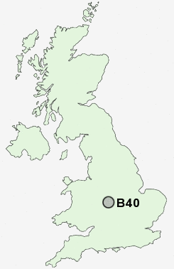B40 Postcode map