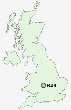 B49 Postcode map