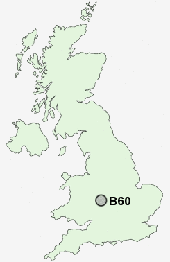 B60 Postcode map