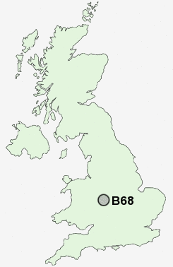 B68 Postcode map