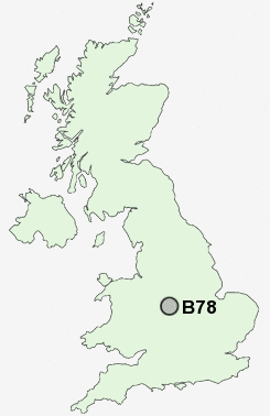 B78 Postcode map