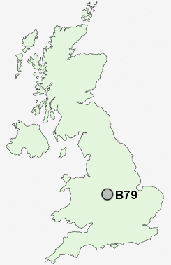 B79 Postcode map