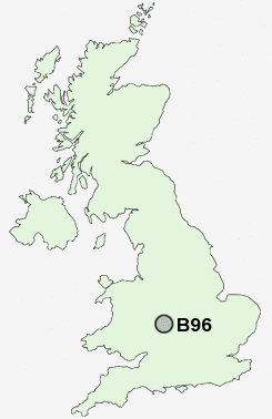 B96 Postcode map
