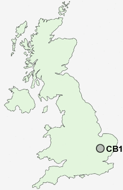 CB1 Postcode map