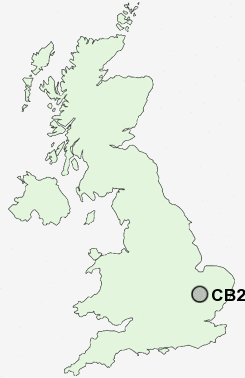 CB21 Postcode map