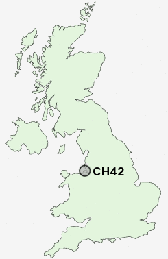 CH42 Postcode map