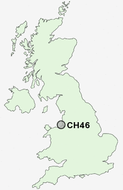 CH46 Postcode map