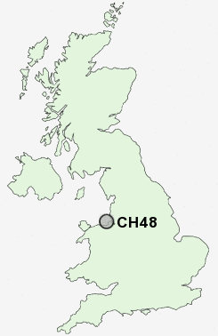 CH48 Postcode map