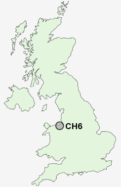 CH6 Postcode map