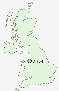 CH64 Postcode map