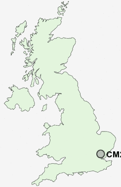 CM2 Postcode map