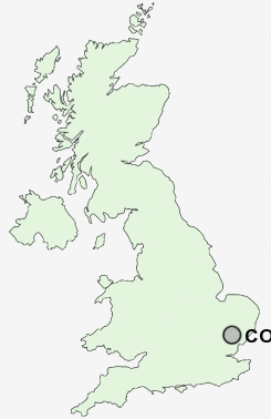 CO8 Postcode map