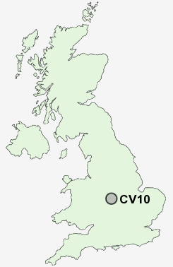 CV10 Postcode map