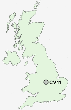 CV11 Postcode map