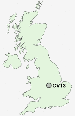 CV13 Postcode map