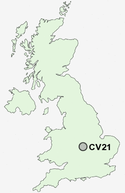 CV21 Postcode map