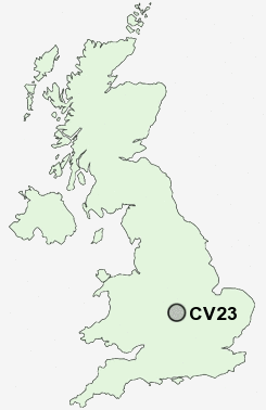 CV23 Postcode map