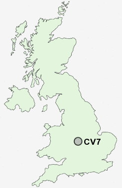 CV7 Postcode map