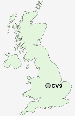 CV9 Postcode map