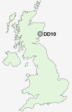 DD10 Postcode map