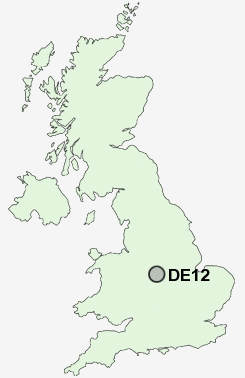DE12 Postcode map