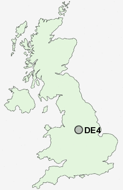 DE4 Postcode map