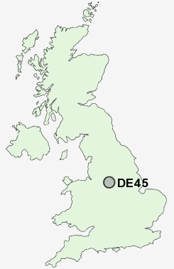 DE45 Postcode map