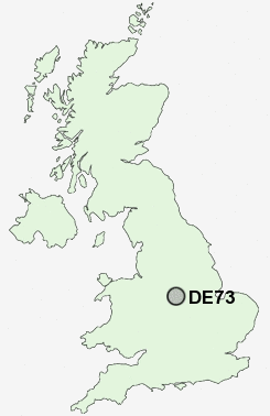 DE73 Postcode map