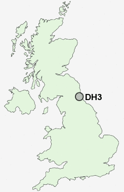 DH3 Postcode map