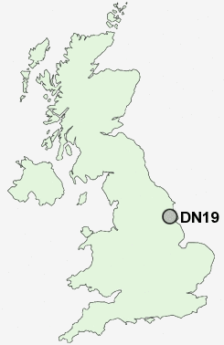 DN19 Postcode map