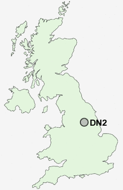 DN2 Postcode map
