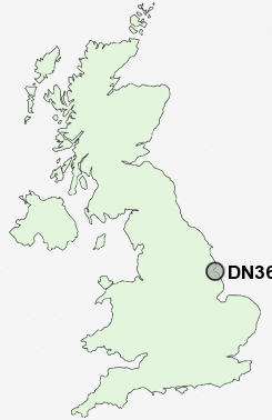 DN36 Postcode map