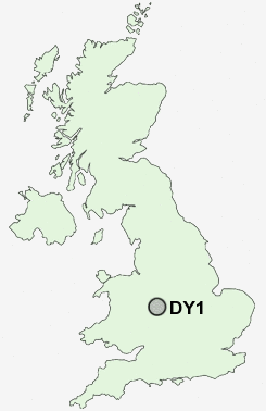 DY1 Postcode map