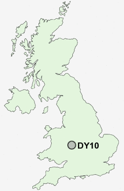 DY10 Postcode map