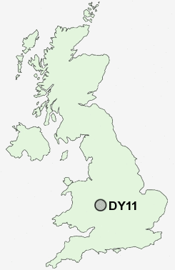 DY11 Postcode map