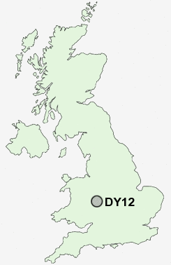 DY12 Postcode map