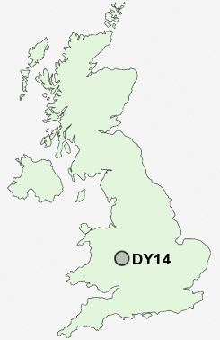 DY14 Postcode map