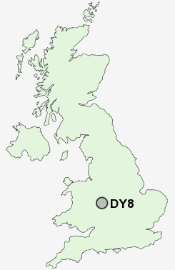 DY8 Postcode map