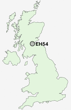 EH54 Postcode map