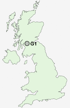 G1 Postcode map
