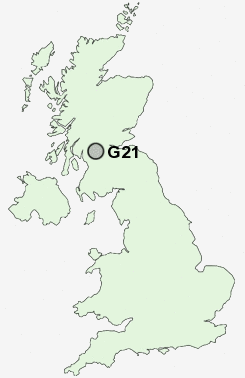 G21 Postcode map