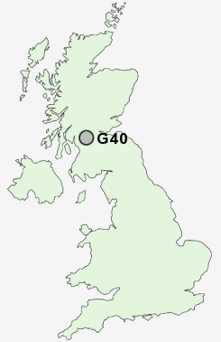 G40 Postcode map