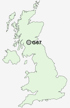 G67 Postcode map
