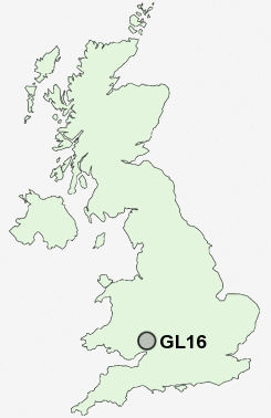 GL16 Postcode map