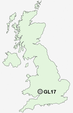 GL17 Postcode map